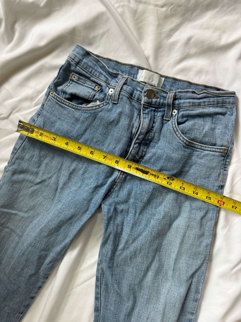 Soft Surroundings Light Blue Denim Flare Jeans - Picture 4 of 6